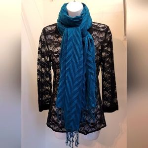 The Limited Blue Green Neck Scarf